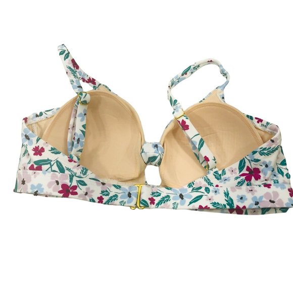 Kona Sol Women's Size Small Knot Front Padded Bikini Swim Top Floral NWOT - Picture 2 of 10